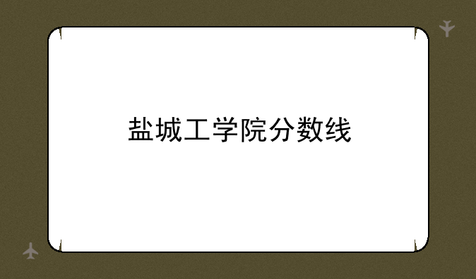 盐城工学院分数线