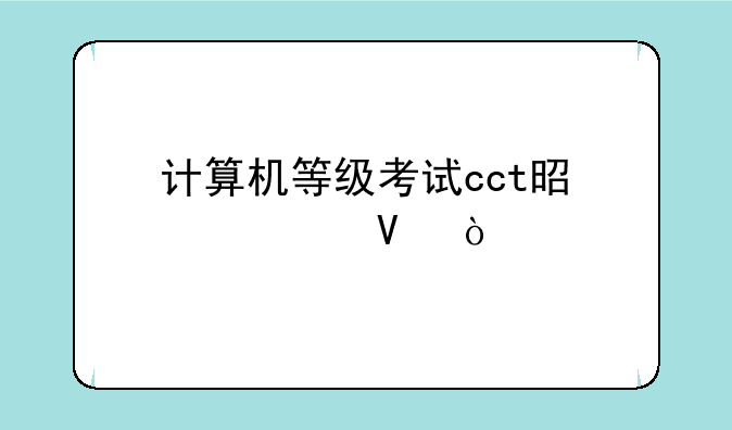 计算机等级考试cct是几级啊？
