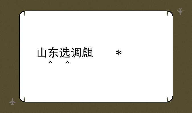 山东选调生报考时间