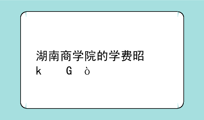 湖南商学院的学费是多少？